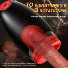 Load image into Gallery viewer, 3 in 1 Glans Massage Master Trainer 3 Spinning, 5 Suction, 10 Vibration Ultra Simulation D