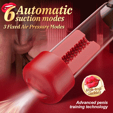 Load image into Gallery viewer, Red Fury Armour – 6 Suctions Penis Pump with Lifelike Mouth &amp; Textured Tunnel