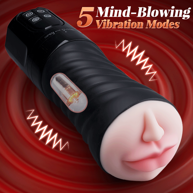 Beta Blowjob Double Hardness Sucking Vibrating Masturbator Male Stroker