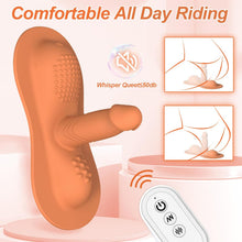 Load image into Gallery viewer, Sit and Ride Dildo Vibrators Sex Toys Machine for Women Men Couples, Himitsuna Remote Control Vibrator Clit Anal G Spot Double Stimulator with 10+10 Vibrating Modes, Monster Dildo Mount Adult Sex Toy