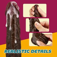 Load image into Gallery viewer, Black Coffee Simulation Penis Wireless Telescopic Rotary Vibration Adult Female Sex Products